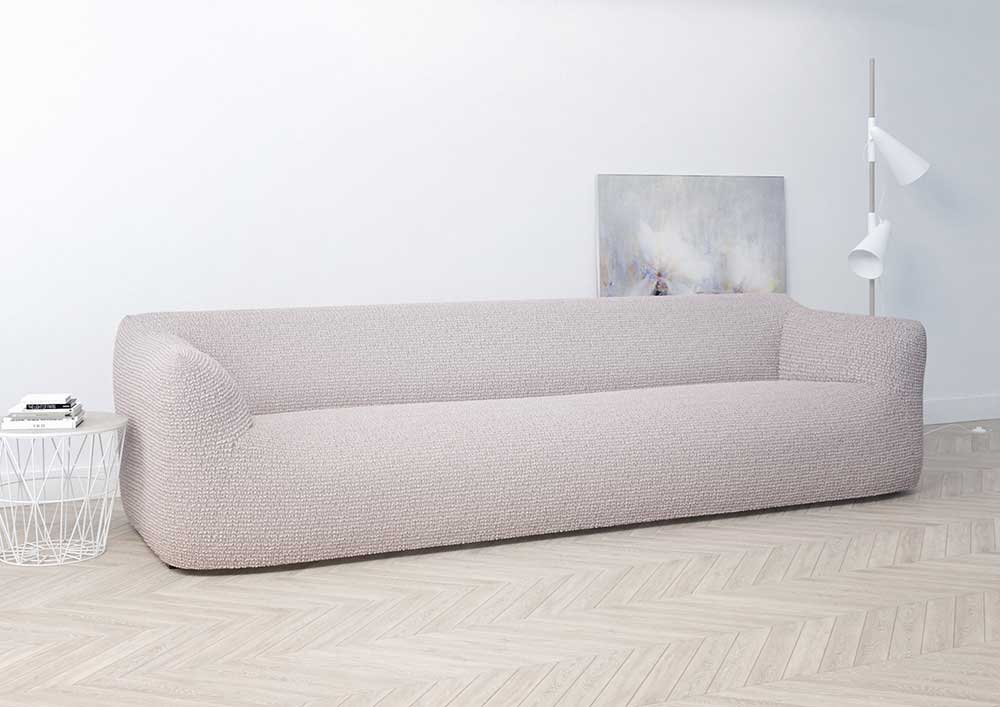 Мебельный чехол Дримлайн на четырехместный диван бледно-розовый 230-310